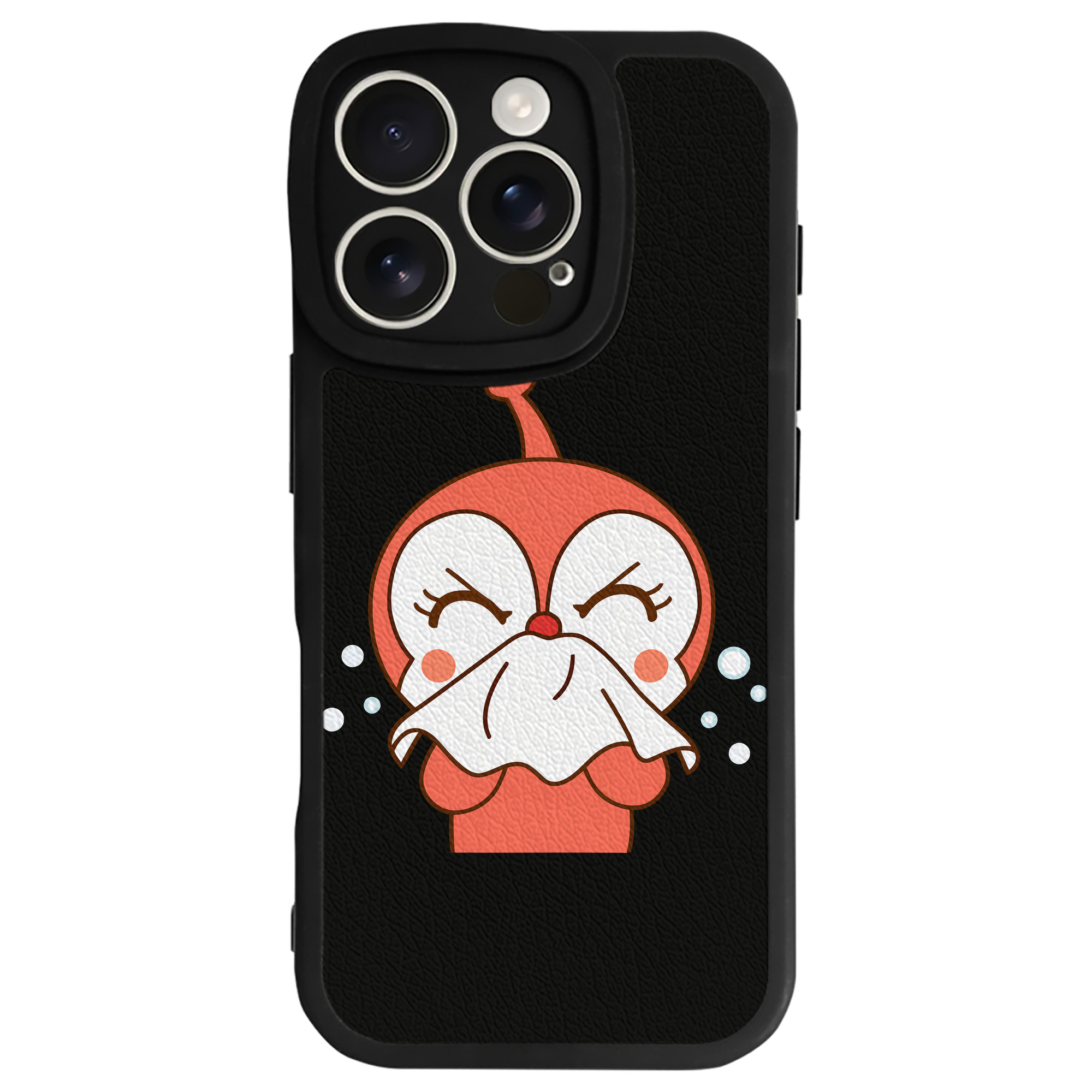 （画像用） アンパンマン Anpanman 【iPhone 16シリーズ対応】シリコンスマホケース（レザー調） 材質：シリコン